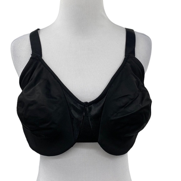 Olga Bra Womens 40DD‎ Black Cushioned Comfort Underwire Full Coverage - Picture 1 of 7